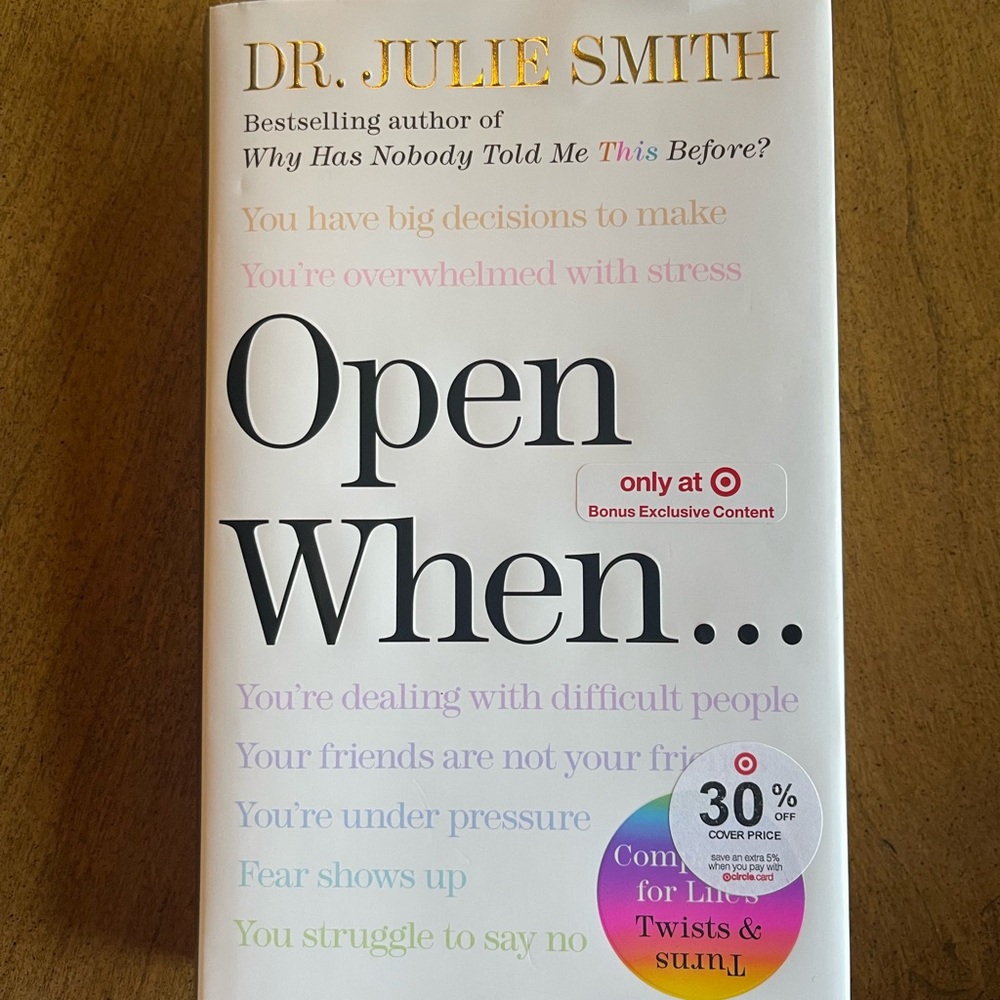 Open when book by Julie smith